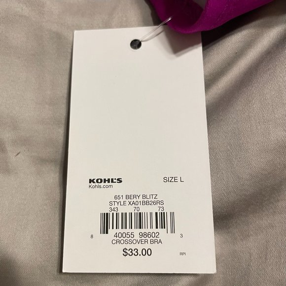 NWT Apt. 9 Magenta Bikini Top size Large *188 - Picture 4 of 5